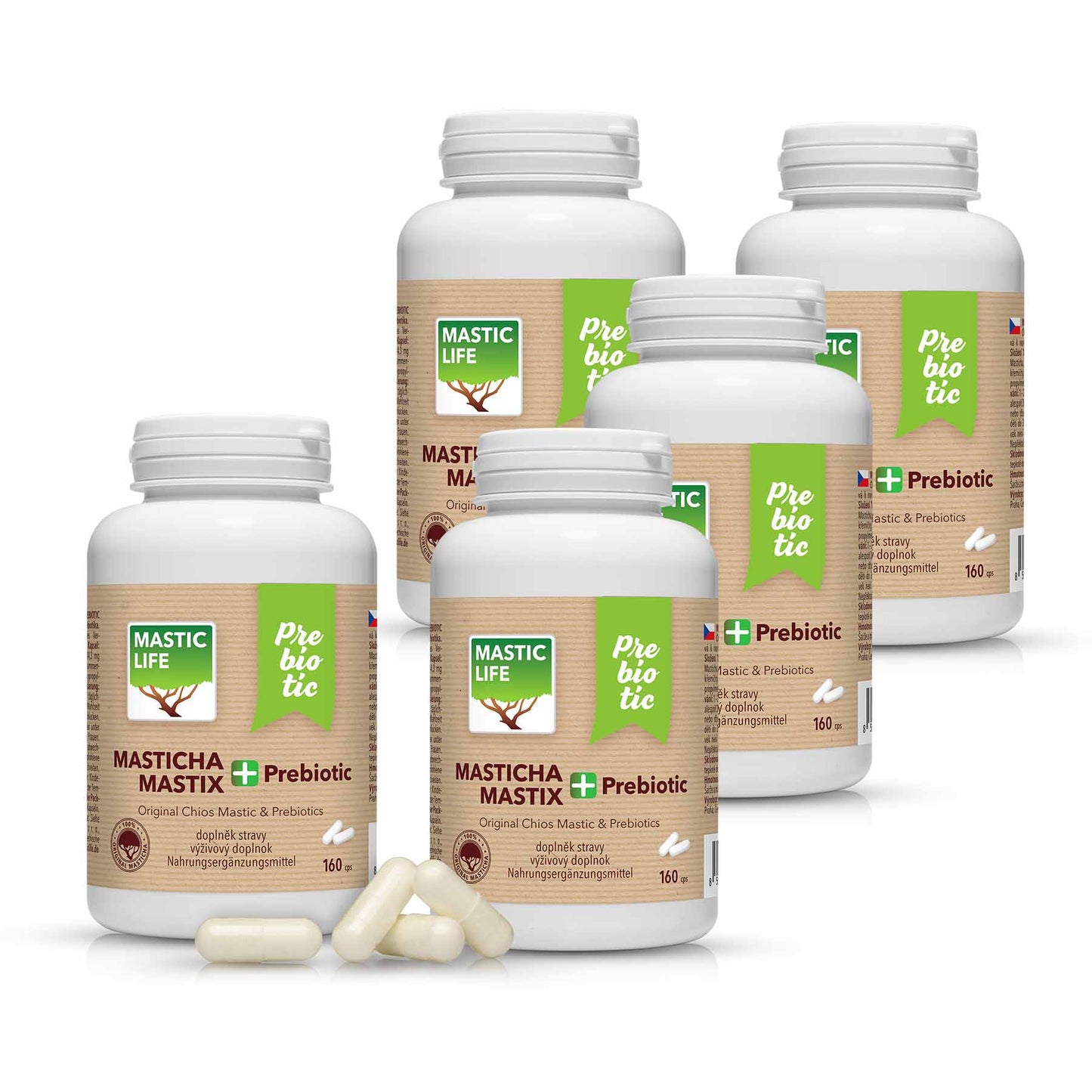 Masticha+ Prebiotic Economy dlouhodobá masticha terapie (800 kapslí) Masticlife