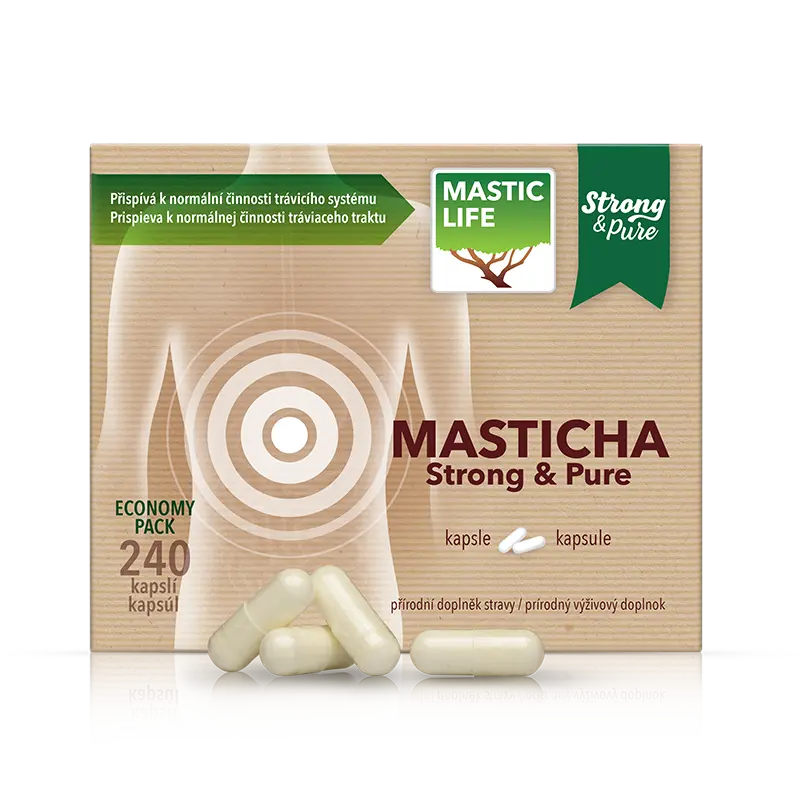 Masticha Strong&Pure Economy Pack (240 kapslí) Masticlife front
