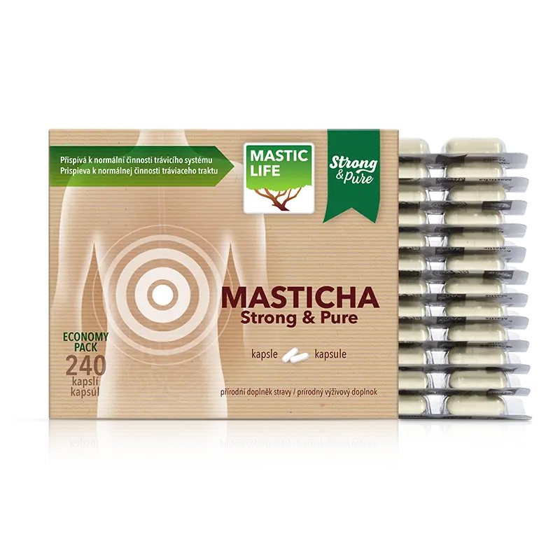 Masticha Strong&Pure Economy Pack (240 kapslí) Masticlife open
