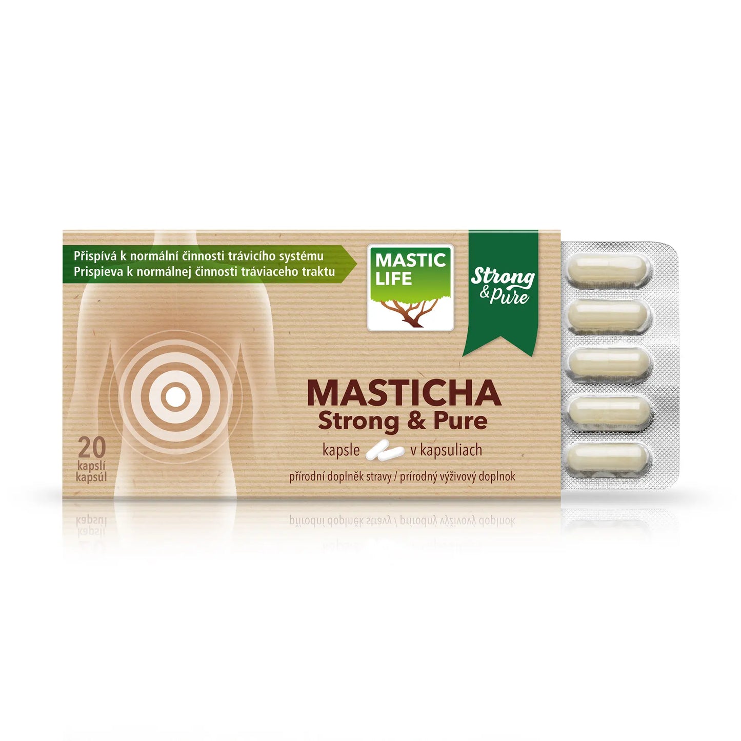 Masticha Strong&Pure Mini Pack (20 kapslí) Masticlife open