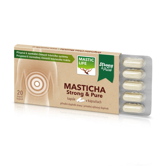Masticha Strong&Pure Mini Pack (20 kapslí) Masticlife open side