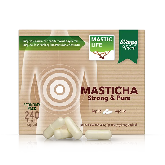 Masticha Strong&Pure Economy Pack (240 kapslí) Masticlife front
