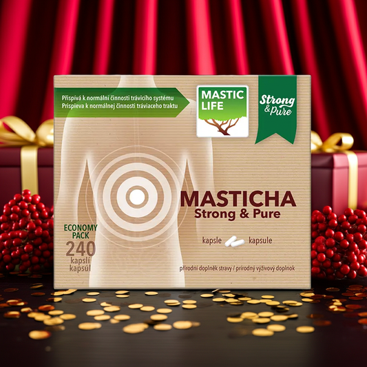 Masticha Strong&Pure Economy Pack (240 kapslí) Masticlife vánoční atmosféra
