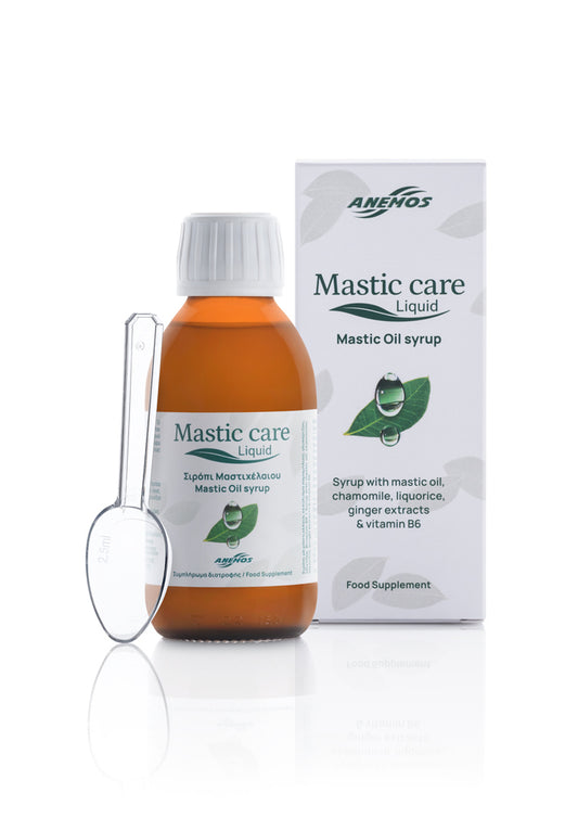 Mastic Care Liquid 150 ml – sirup s mastichovým olejem, heřmánkem, lékořicí, zázvorem a vitamínem B6
