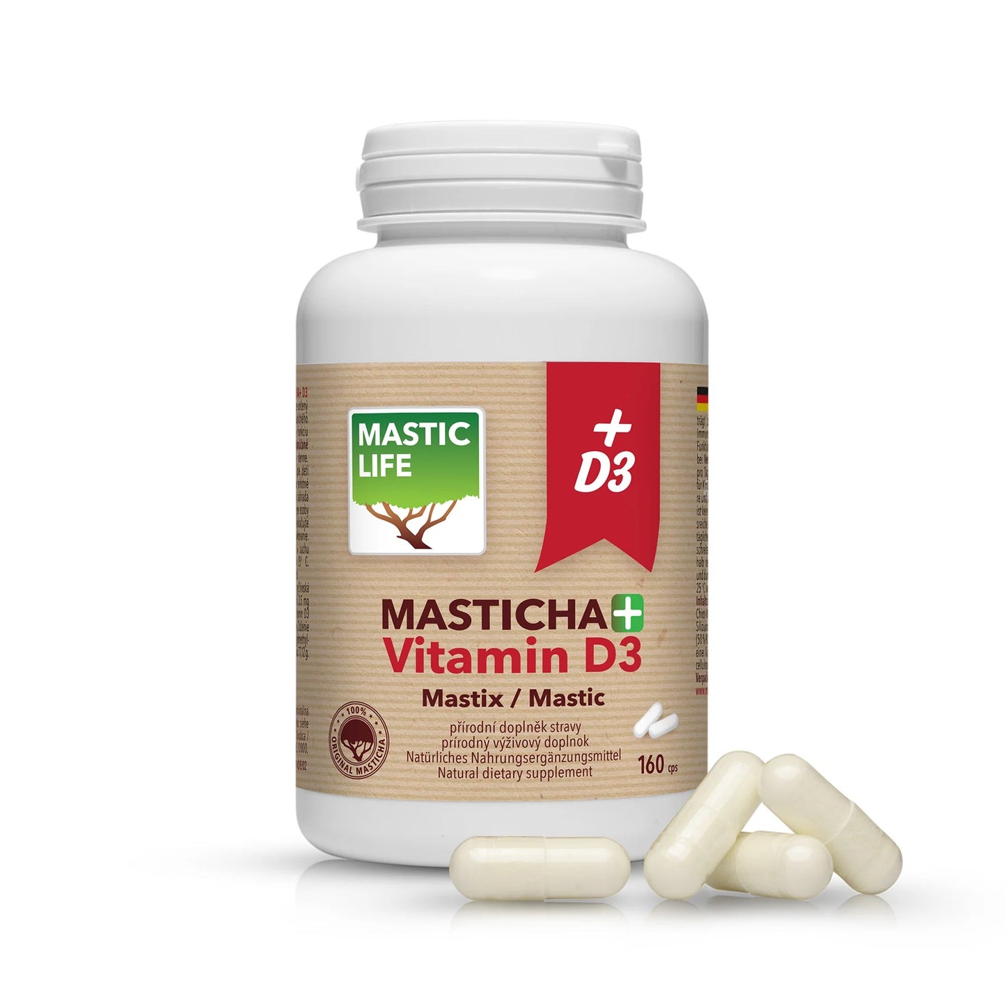 Masticha+ Vitamin D3 (160 kapslí) Masticlife